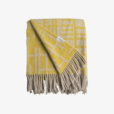 Nordic Nest Pickepin throw 130x170 cm Oliv (yellow)