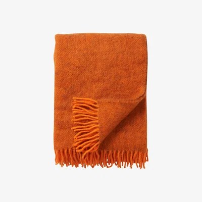 Nordic Nest Gotland wool throw 130x200 cm Orange