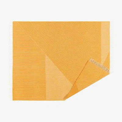Nordic Nest Stripes wool throw 130x185 cm Yellow