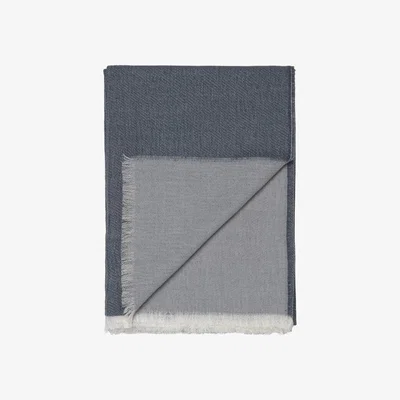 Nordic Nest Venice throw white-grey blue