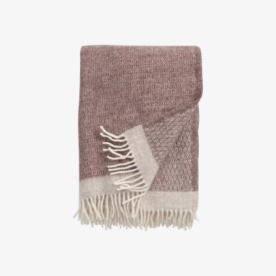 Nordic Nest Harald wool throw 130x200 cm Brown-beige