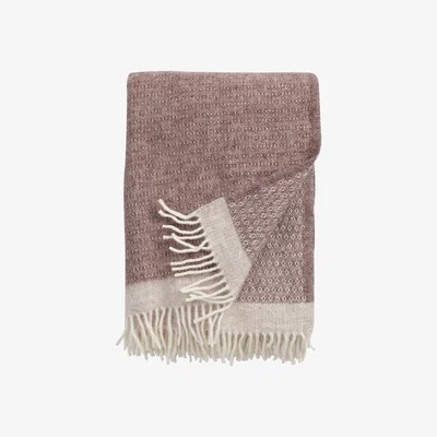 Nordic Nest Harald wool throw 130x200 cm Brown-beige