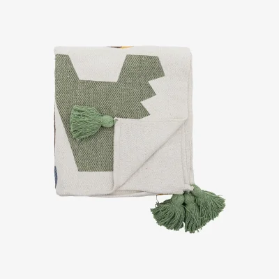 Nordic Nest Bloomingville Memmo cotton throw 160x130 cm Natural