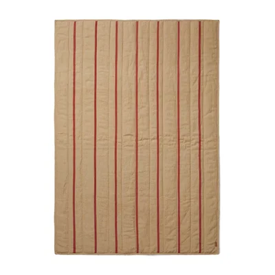 Nordic Nest ferm LIVING Grand blanket 120x170 cm Camel-red