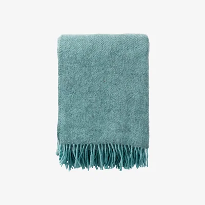 Nordic Nest Gotland wool throw 130x200 cm Turquoise