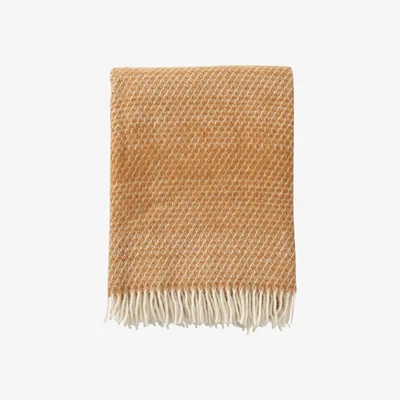 Nordic Nest Fade wool throw Crème caramel