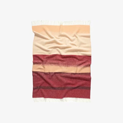 Nordic Nest Marimekko Selänne throw 130x170 cm Burgundy-off white peach