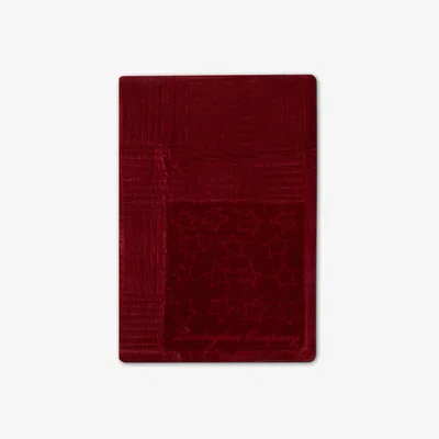 Nordic Nest Lexington Quilted Cotton Velvet Star throw 160x240 cm Red