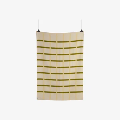 Nordic Nest Røros Tweed Knut blanket 135x200 cm Lime