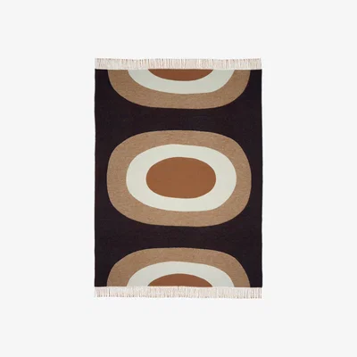 Nordic Nest Marimekko Melooni filt 130x170 cm Brown-off white-dark blue