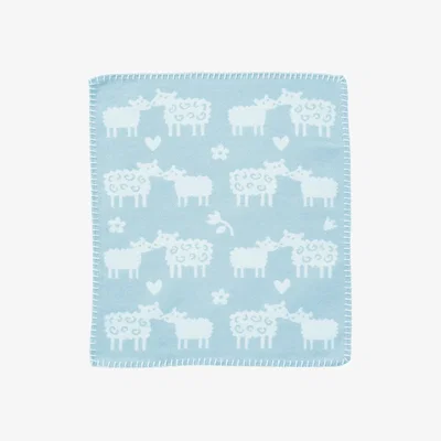 Nordic Nest Klippan Yllefabrik Bää security blanket Light blue 34x40 cm