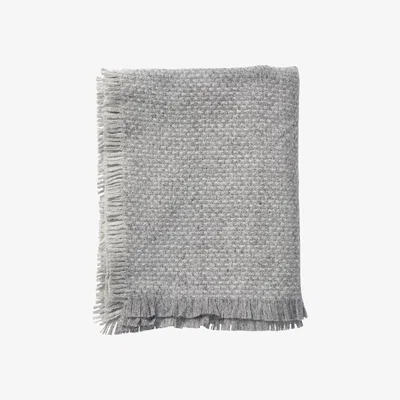 Nordic Nest Brick wool throw Grey