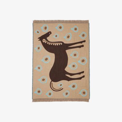Nordic Nest Musta Tamma throw 130x180 cm Brun-white-blue