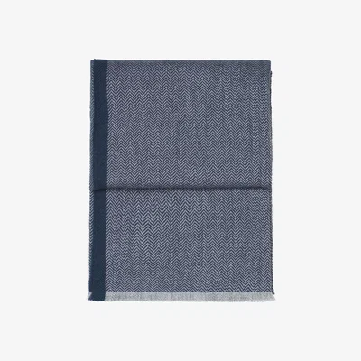 Nordic Nest Herringbone throw 130x190 cm dark blue-grey