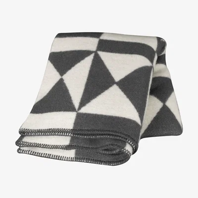 Nordic Nest Bows wool throw 130x170 cm grey