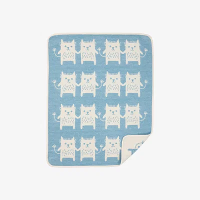 Nordic Nest Little me chenille blanket turquoise