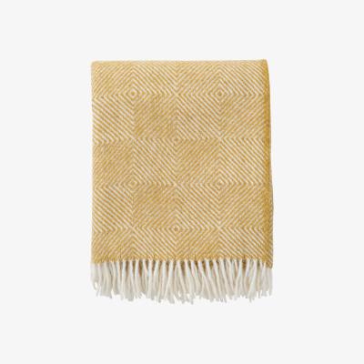 Nordic Nest Gooseye wool throw 130x200 cm Yellow