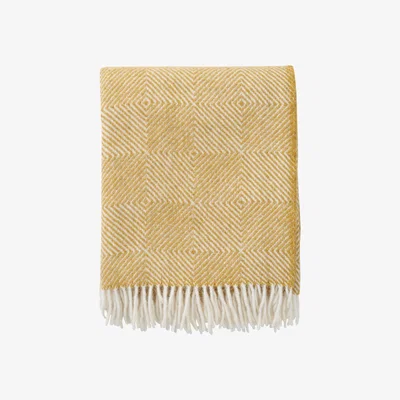 Nordic Nest Gooseye wool throw 130x200 cm Yellow