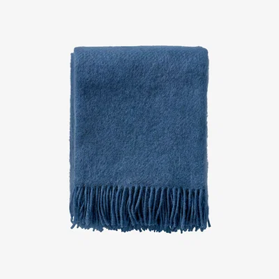 Nordic Nest Gotland wool throw Sea blue