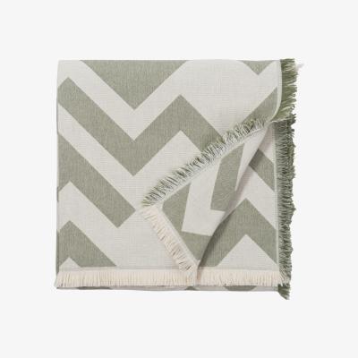 Nordic Nest Florens cotton blanket Sage (light grey)