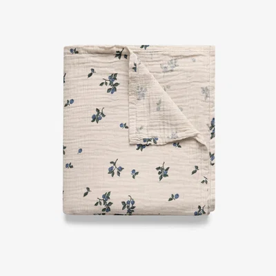 Nordic Nest Garbo&Friends Blueberry Muslin Swaddle blanket 110x110 cm