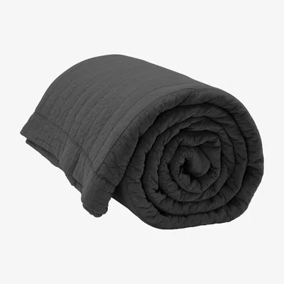 Nordic Nest Magnhild vadderat bedspread 280x280 cm Coal
