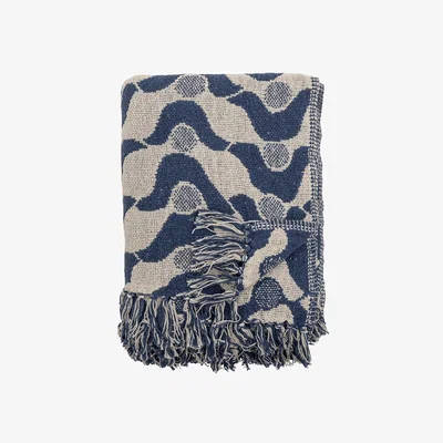 Nordic Nest Bloomingville Santena throw 130x160 cm Blue