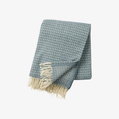 Nordic Nest Leaf wool throw lead grey
