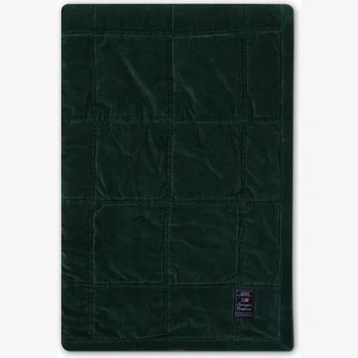 Nordic Nest Lexington Cotton Velvet quilted throw 240x260 cm Green