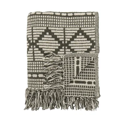 Nordic Nest Bloomingville Gutte cotton throw 130x160 cm Green