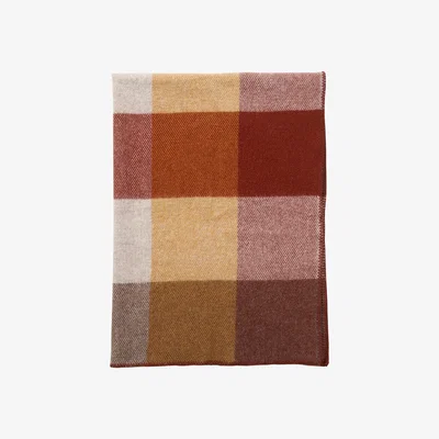 Nordic Nest Blid wool throw 130x180 cm rust