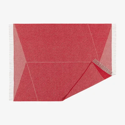 Nordic Nest Rectangles wool throw seasonal edition 130x185 cm Red
