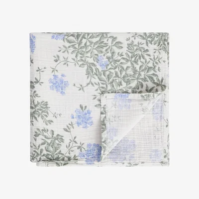 Nordic Nest Garbo&Friends Plumbago Muslin Swaddle blanket 110x110 cm