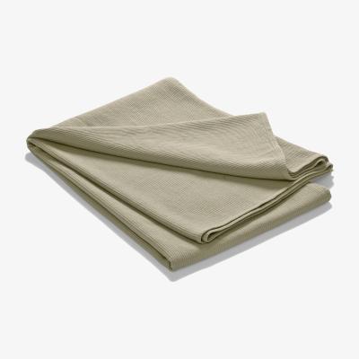 Nordic Nest Etol Design Stripe bedspread stonewashed cotton 180x260 Sand