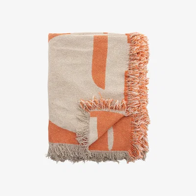 Nordic Nest Bloomingville Caya throw 130x160 cm Orange