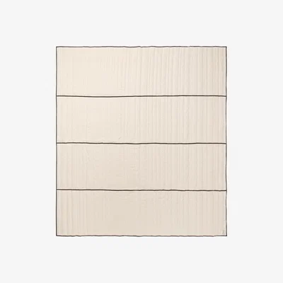 Nordic Nest Ferm Living Vari quilted bedspread Natural-dark chocolate 260x230 cm