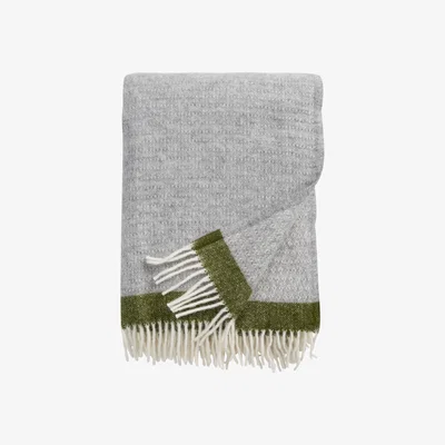 Nordic Nest Hampus wool throw 130x200 cm Grey-avocado
