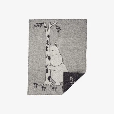 Nordic Nest Moomin Tree Hug children's blanket grey