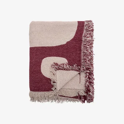 Nordic Nest Bloomingville Olica throw 130x160 cm Red