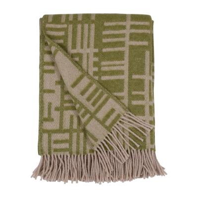 Nordic Nest Almedahls Pickepin throw 130x170 cm Moss green-beige