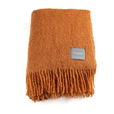 Nordic Nest Stackelbergs Mohair blanket rusty & terracotta