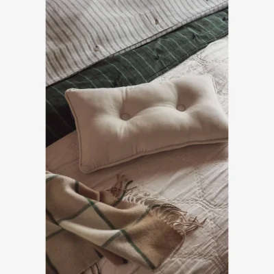 Nordic Nest Lexington Checked Recycled Wool throw 130x170 cm Beige-Light beige-green