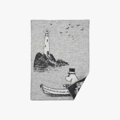 Nordic Nest Moomin at sea children's blanket grey