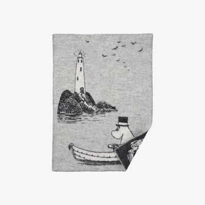 Nordic Nest Moomin at sea children's blanket grey