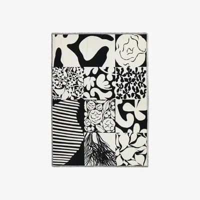 Nordic Nest Ruudut throw 130x180 cm black and white