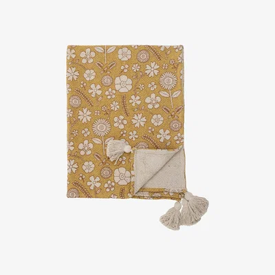 Nordic Nest Bloomingville Camille cotton throw 80x100 cm Yellow