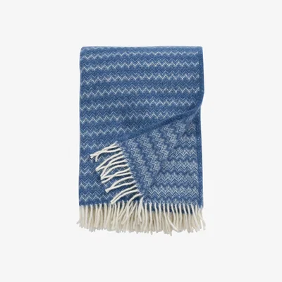 Nordic Nest Summit wool throw 130x200 cm Sea blue (blue)