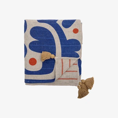 Nordic Nest Bloomingville Eviaya throw 130x160 cm Blue