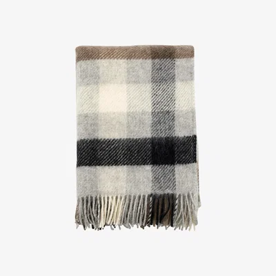 Nordic Nest Gotland wool throw multi grey