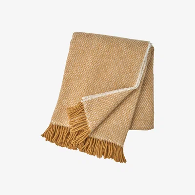 Nordic Nest Sandstone wool throw 130x180 cm Mustard
